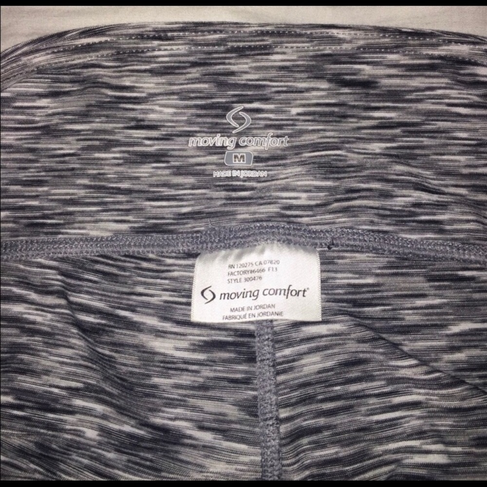 Gray, Black, and White Striped Leggings